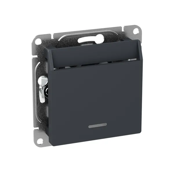 Механизм выключателя, карточный, с подсветкой, графит Эпика EKF