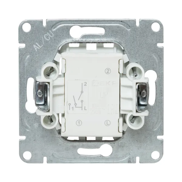 Механизм выключателя, двухклавишный, кремовый Эпика EKF