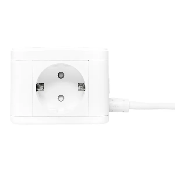 Удлинитель "Куб" 2 гнезда 2USB 2,4А+Type C + Ночник 1,3 метра 1мм2