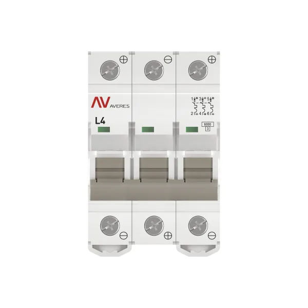 Выключатель автоматический AV-6 DC 3P 4A (L) 6kA EKF AVERES