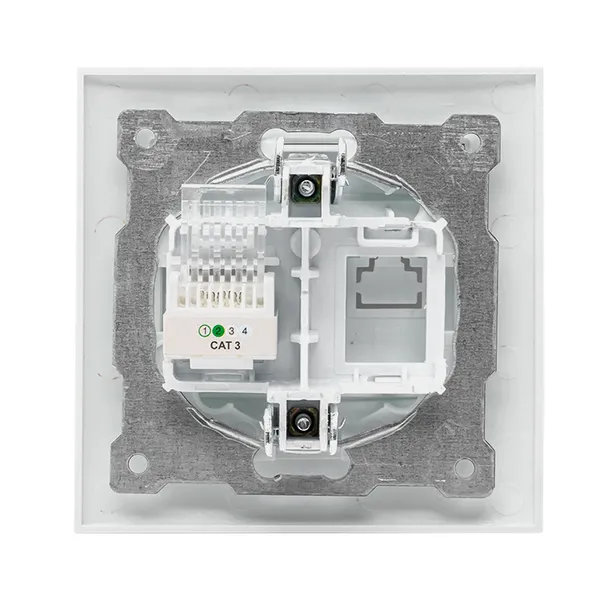 Валенсия розетка телефонная RJ-11 1-местная белая EKF PROxima