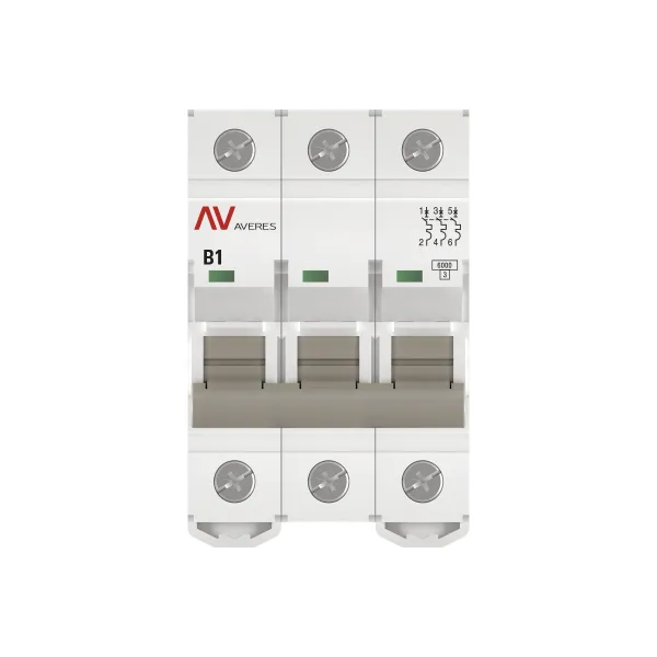 Выключатель автоматический AV-6 3P 1A (B) 6kA EKF AVERES