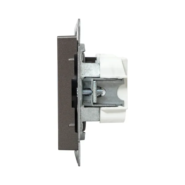 Механизм розетки, 16А, без заземления, без шторок, мокко Эпика EKF