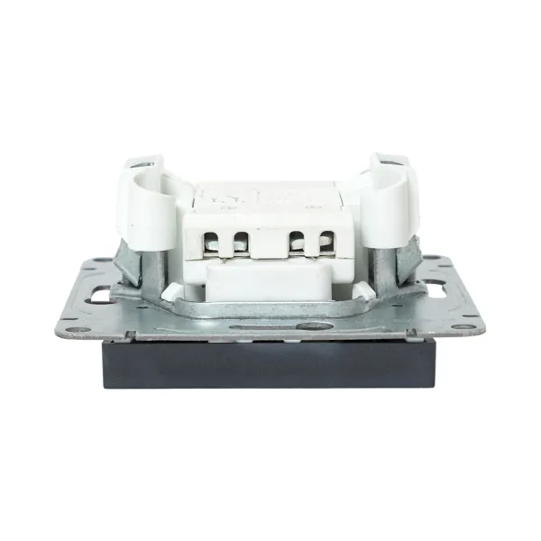 Механизм выключателя, одноклавишный, с подсветкой, графит Эпика EKF