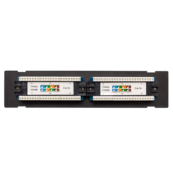 Патч-панель настенная TERACOM PRO Cat.5E неэкранированная UTP 12 портов RJ-45 Dual IDC