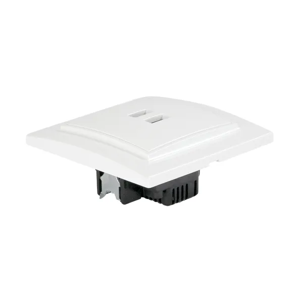 Минск Розетка USB 2-местная СП 2,1А белая EKF