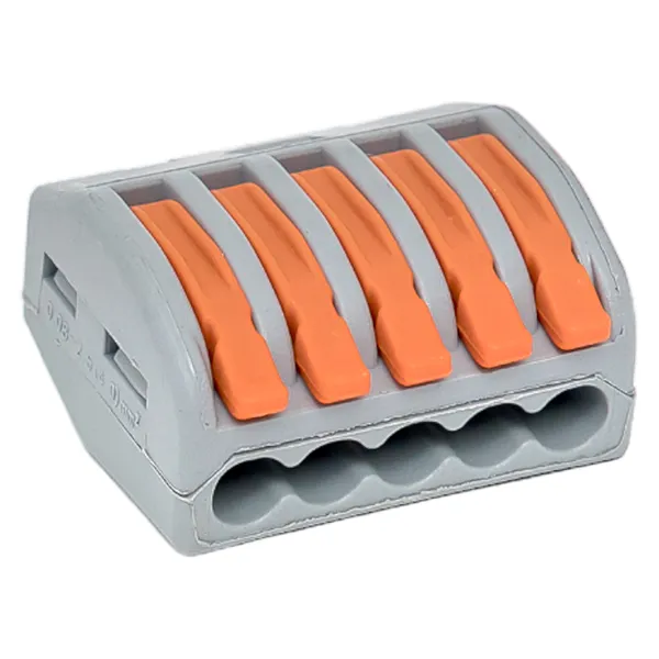 Клемма СМК 222-415 с рычагом 5 отверстий блистер (20 шт.) EKF PROxima