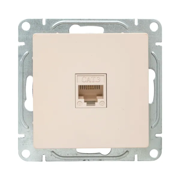 Механизм розетки RJ11, кремовый Эпика EKF