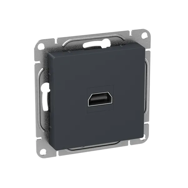 Механизм розетки HDMI, графит Эпика EKF