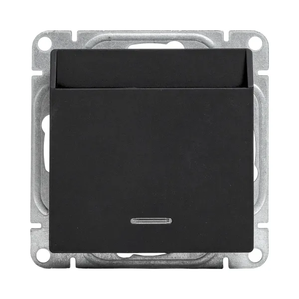 Механизм выключателя, карточный, с подсветкой, чёрный Эпика EKF
