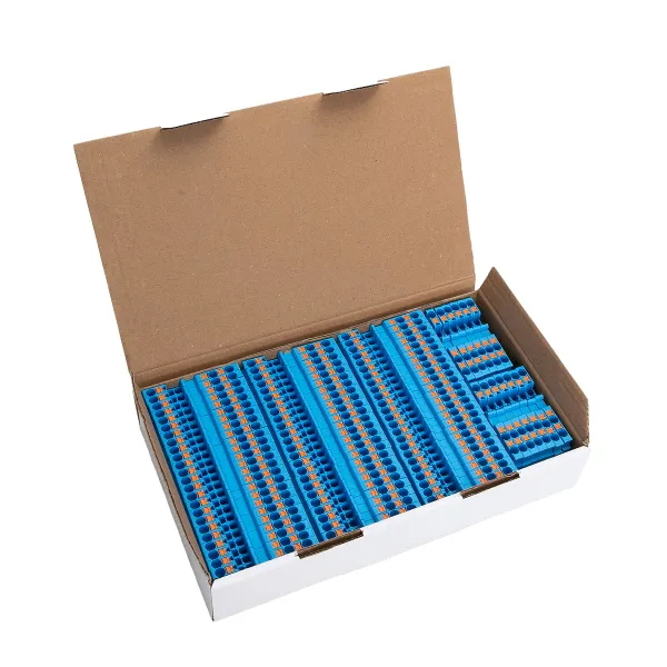 Клемма Push-in 2.5 мм2 3 вывода синяя EKF