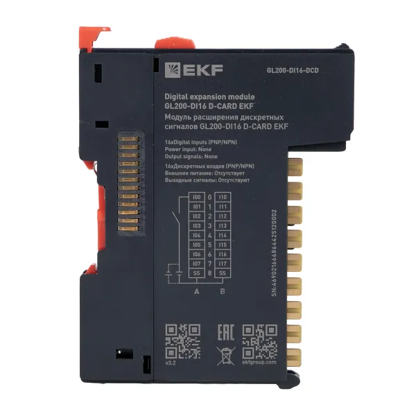 Модуль расширения дискретных сигналов GL200-DI16 D-CARD EKF