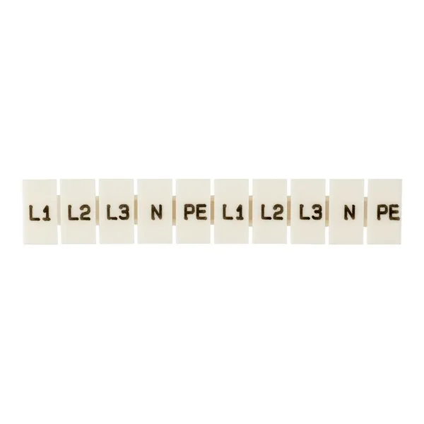 Маркеры для ST 1,5 с символами "L1, L2, L3, N, PE" (100 шт.) EKF