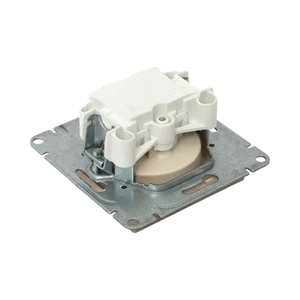 Механизм розетки, 16А, без заземления, со шторками, кремовый Эпика EKF