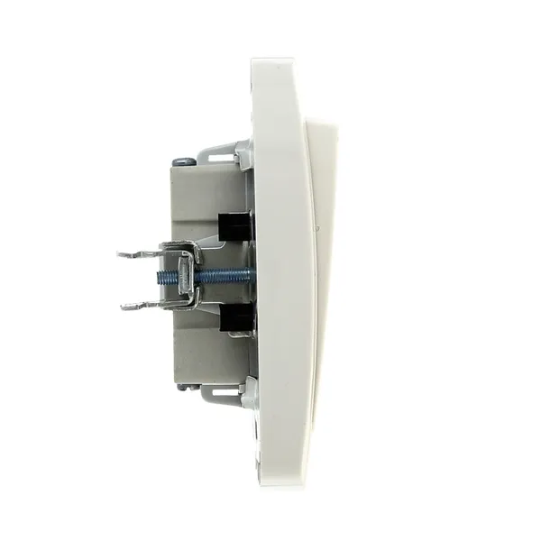 Париж Выключатель проходной 1-клавишный с индикатором 10А белый EKF Simple