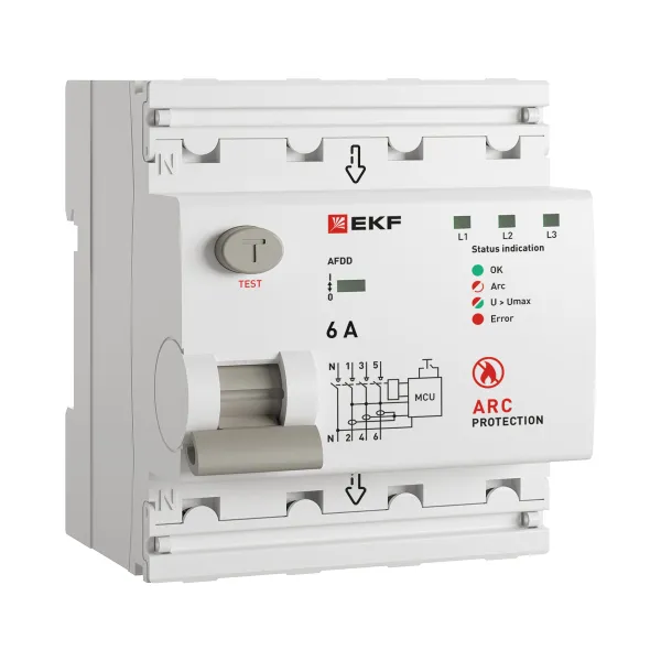 Устройство защиты от дугового пробоя (УЗДП) 3P+N 6А PROXIMA EKF