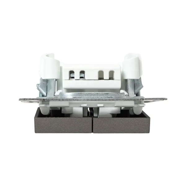 Механизм выключателя, двухклавишный, кнопочный, мокко Эпика EKF