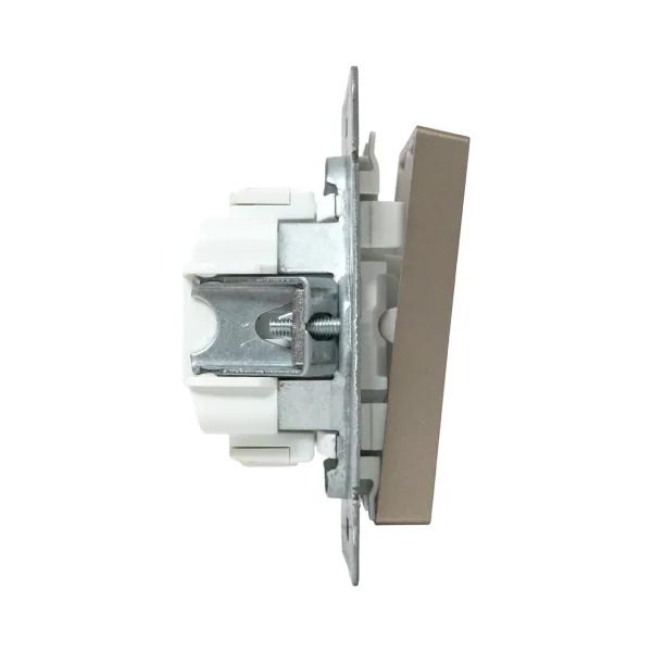 Механизм выключателя, двухклавишный, проходной, шампань Эпика EKF