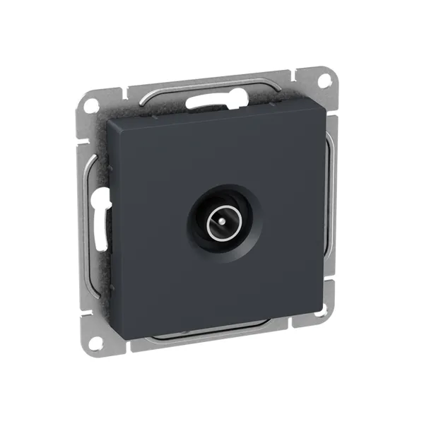 Механизм розетки TV, проходная, графит Эпика EKF