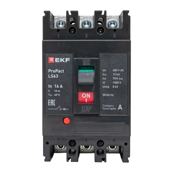 Автоматический выключатель LS63 15кА 3P 16А ProPact EKF