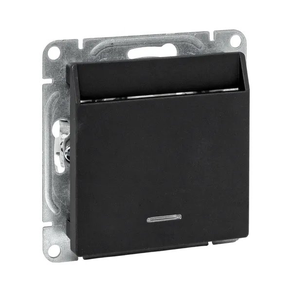 Механизм выключателя, карточный, с подсветкой, чёрный Эпика EKF