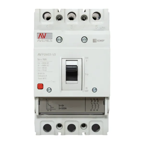 Автоматический выключатель AV POWER-1/3 16А 80kA TR EKF AVERES