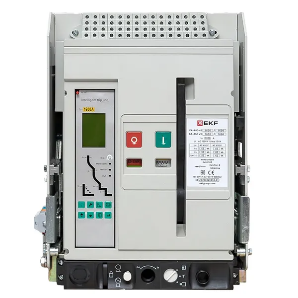 Выключатель автоматический ВА-450 1600/200А 3P 65кА выкатной v2 EKF