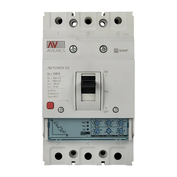 Автоматический выключатель AV POWER-1/3 160А 100kA ETU2.0 EKF AVERES