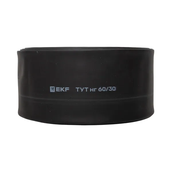 Термоусаживаемая трубка ТУТ нг 60/30 черная рулон EKF PROxima