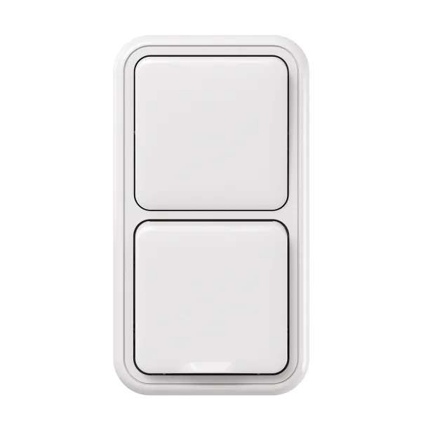 Блок: розетка и выключатель, одноклавишный, проходной ОП, винтовые клеммы белый, Бронто EKF