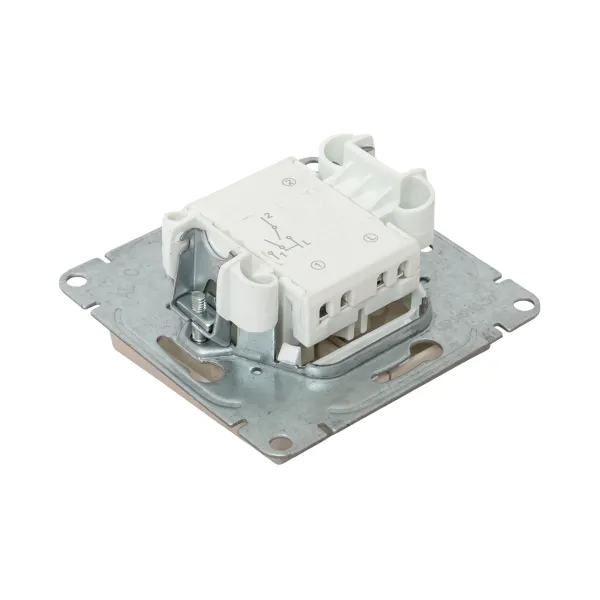 Механизм выключателя, двухклавишный, кремовый Эпика EKF