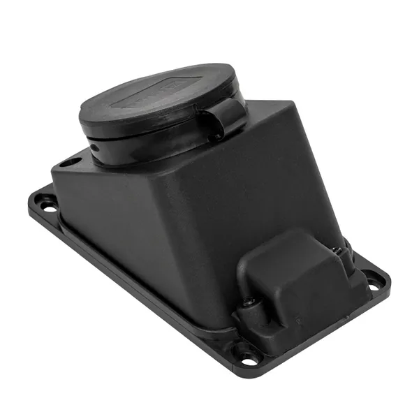 Розетка настенная с защитной крышкой каучуковая наклонная 230В 2P+PE 16A IP44 EKF
