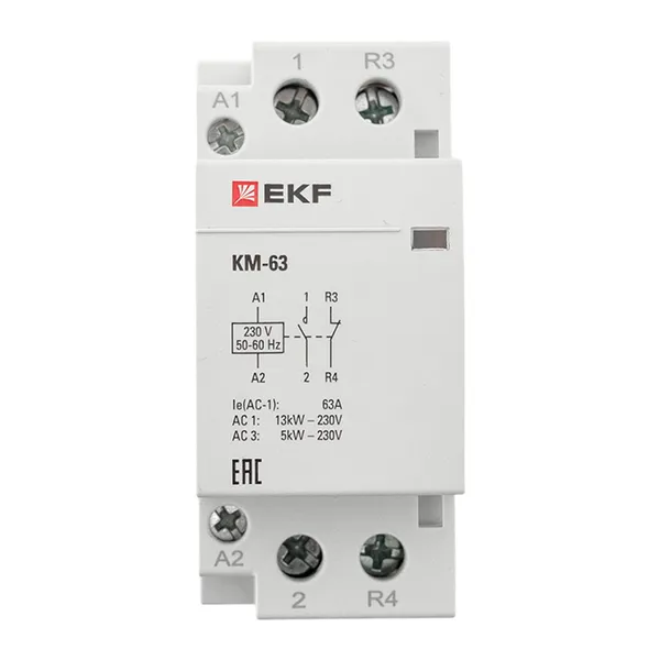 Контактор модульный КМ 63А NО+NC (2 мод.) EKF PROxima