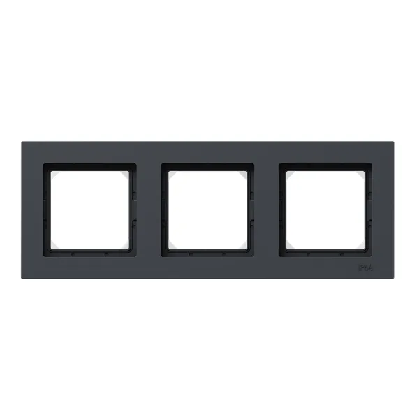 3 - местная рамка, IP44, графит, пластик Эпика EKF