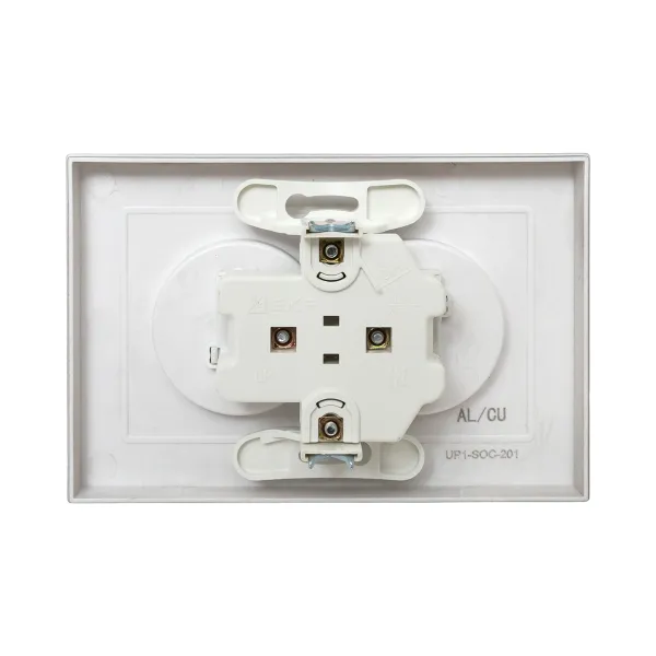 Механизм розетки двойной, 16А, без заземления, со шторками, с рамкой, шампань Эпика EKF