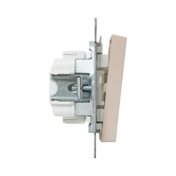 Механизм выключателя, одноклавишный, проходной, кремовый Эпика EKF