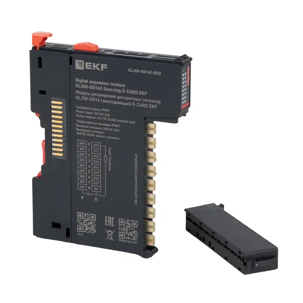 Модуль расширения дискретных сигналов GL200-DO16 токоподающий D-CARD EKF
