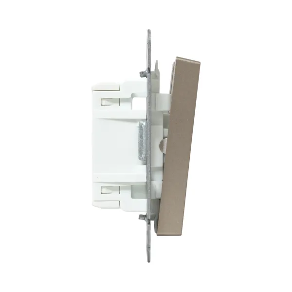 Механизм выключателя, двухклавишный, перекрёстный, шампань Эпика EKF