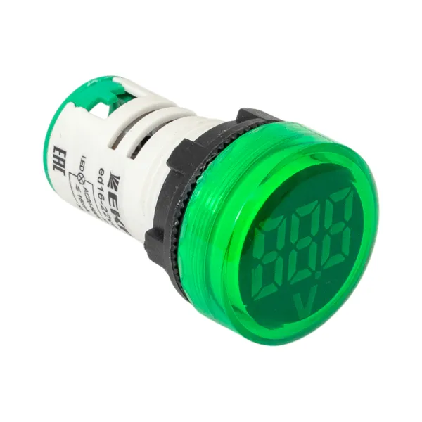 Индикатор значения напряжения зеленый ED16-22VD EKF PROxima