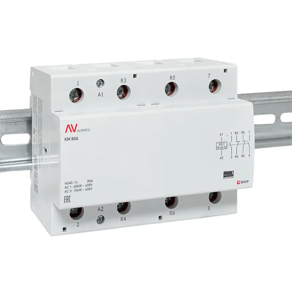 Контактор модульный КМ 80А 2NO+2NC 230VAC (6 мод.) AVERES EKF