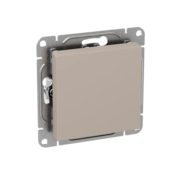 Механизм выключателя, одноклавишный, кнопочный, кремовый Эпика EKF