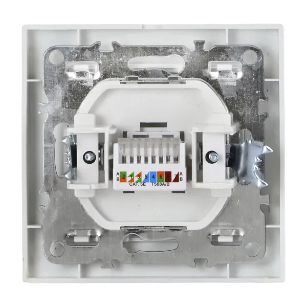 Минск Розетка RJ-45 1-местная СП белая EKF