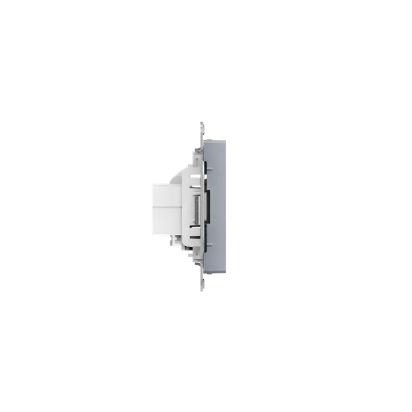 Механизм розетки TV+RJ45 (cat5), алюминий Эпика EKF