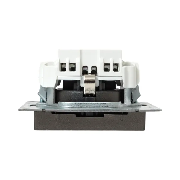 Механизм розетки, 16А, с заземлением, со шторками, мокко Эпика EKF