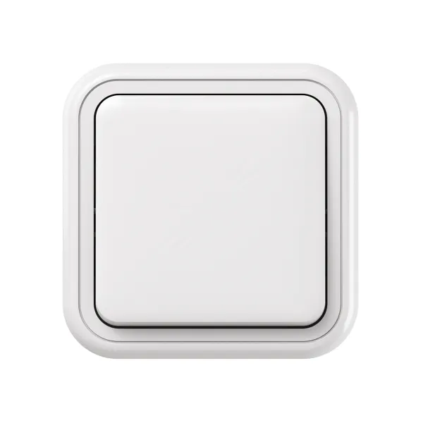 Выключатель, одноклавишный, ОП автоматические клеммы белый Бронто EKF