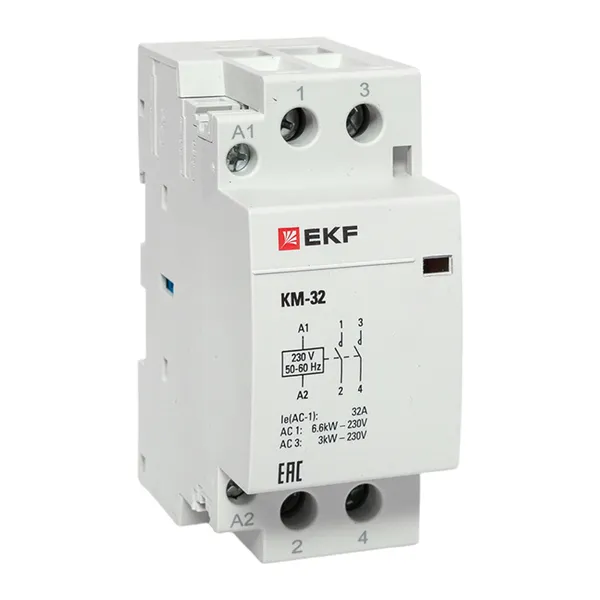 Контактор модульный КМ 32А 2NО (2 мод.) EKF PROxima
