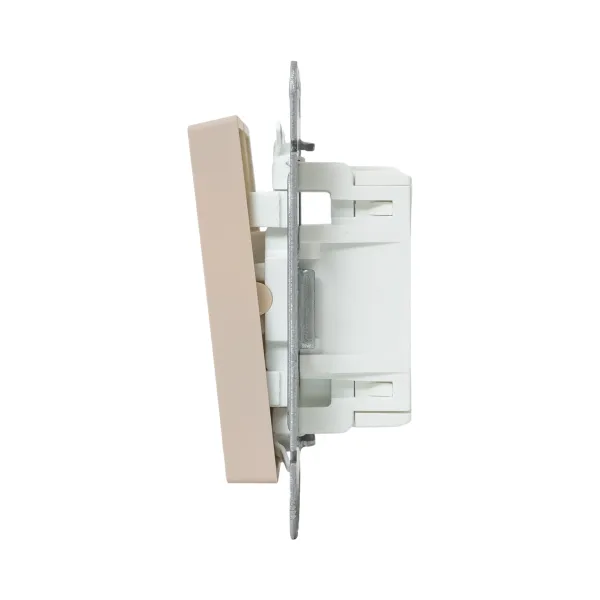 Механизм выключателя, двухклавишный, перекрёстный, кремовый Эпика EKF