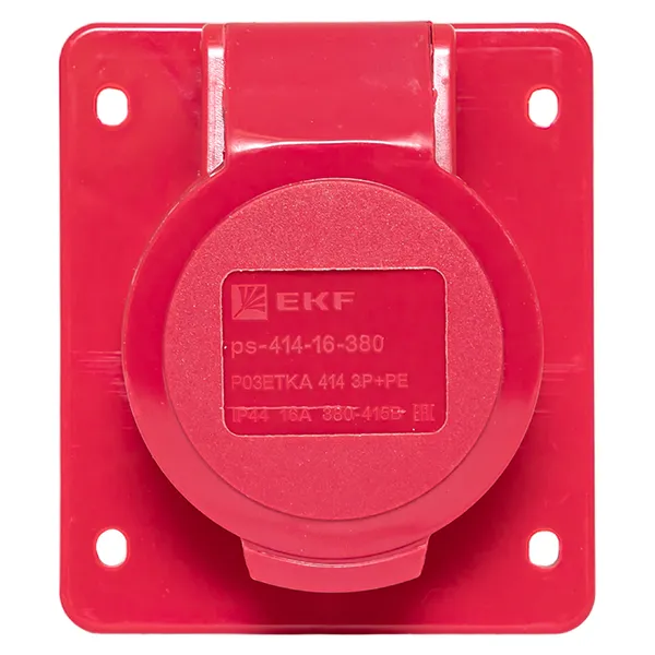 Розетка стационарная внутренняя 414 3Р+РЕ 16А 380В IP44 EKF
