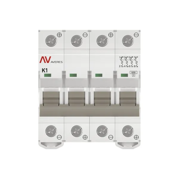 Выключатель автоматический AV-6 DC 4P 1A (K) 6kA EKF AVERES