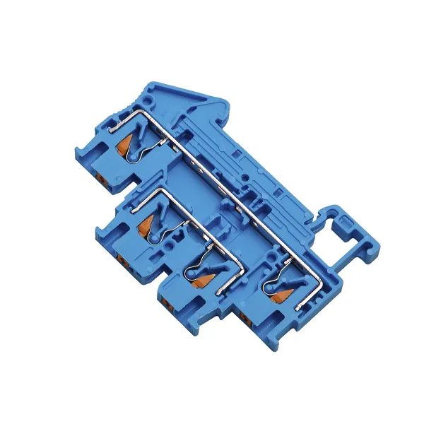 Клемма двухуровневая Push-in 2.5 мм2 4 вывода синяя EKF